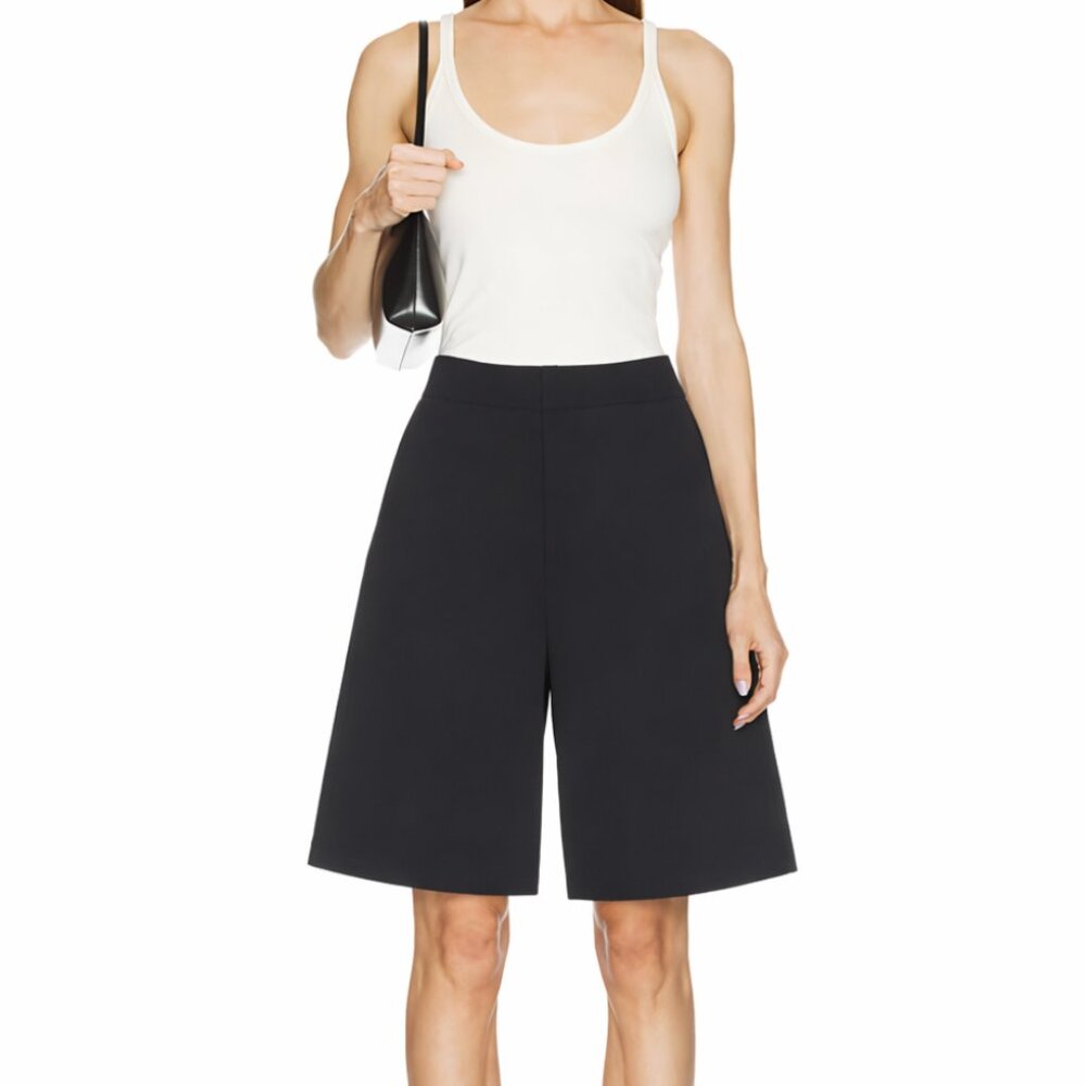 Opening Ceremony Black Scuba Culotte Shorts Wide Leg High Rise 29 Waist